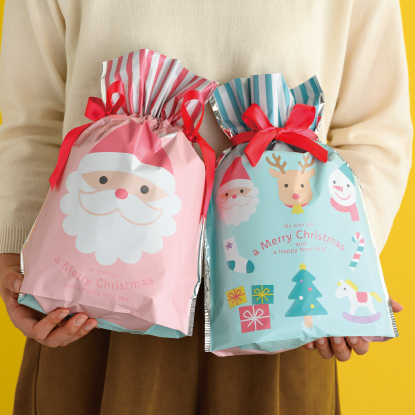 チャーミングクリスマスリボン付きバッグ