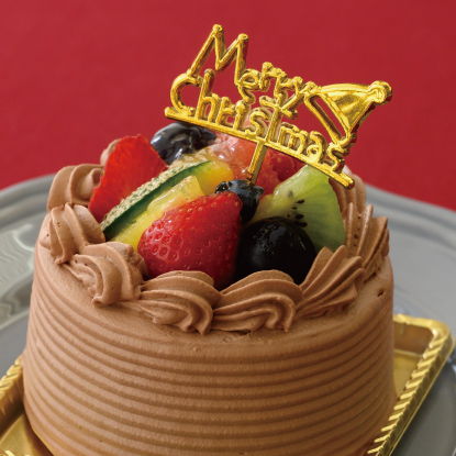クリスマスゴールドケーキトッパー