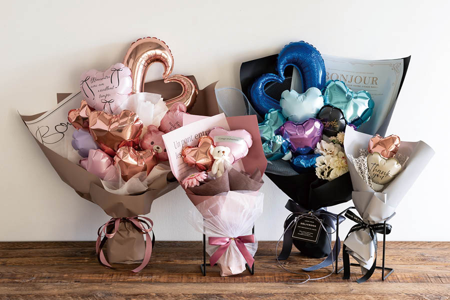 ai　2点　2/27発送　卒業式バルーン花束　ブーケ　アルファベット ラッピングAtoZ vol.27 卒業シーズンに！華やかに映えるバルーンブーケ