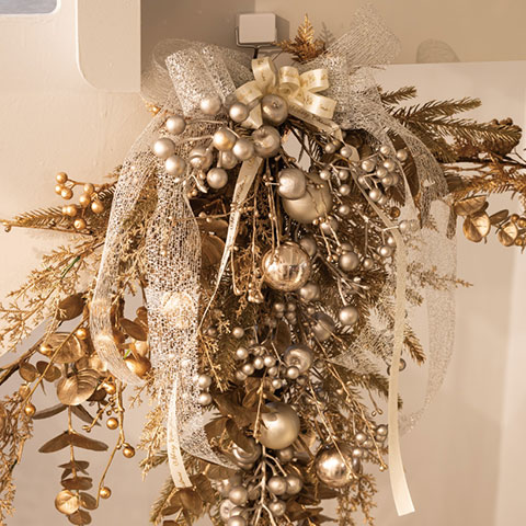 P06 リボン付きスワッグの作り方