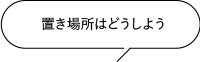 置き場所はどうしよう