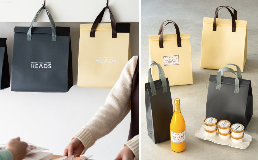 ２重不織布リボン付バッグのさまざまなイメージ写真