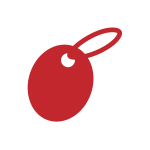 赤のラッピング資材：ラッピング小物