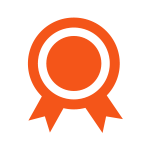 オレンジのラッピング資材：シール