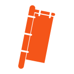 オレンジのラッピング資材：店舗装飾・事務用品