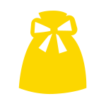 イエローのラッピング資材：ラッピング袋