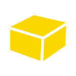 イエローのラッピング資材：ギフト箱