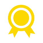 イエローのラッピング資材：シール