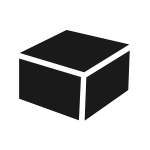 黒のラッピング資材：ギフト箱