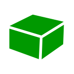 グリーンのラッピング資材：ギフト箱