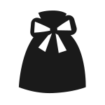 黒のラッピング資材：ラッピング袋