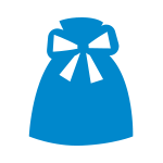 ブルーのラッピング資材：ラッピング袋