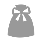 グレーのラッピング資材：ラッピング袋