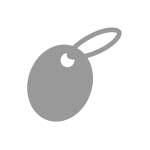 グレーのラッピング資材：ラッピング小物