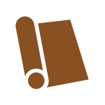 ブラウンのラッピング資材：包装紙