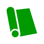 グリーンのラッピング資材：包装紙