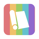 多色・マルチカラーのラッピング資材：包装紙