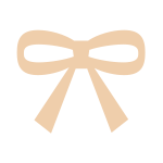 ベージュ・クリームのラッピング資材：リボン