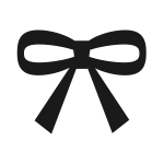 黒のラッピング資材：リボン