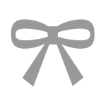 グレーのラッピング資材：リボン