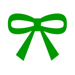 グリーンのラッピング資材：リボン