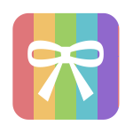 多色・マルチカラーのラッピング資材：リボン