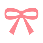 ピンクのラッピング資材：リボン