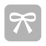 白のラッピング資材：リボン