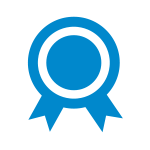 ブルーのラッピング資材：シール