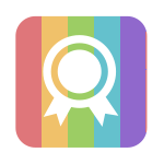 多色・マルチカラーのラッピング資材：シール