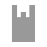 グレーのラッピング資材：買い物袋