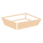 ベージュ・クリームのラッピング資材：トレー・カゴ