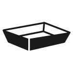 黒のラッピング資材：トレー・カゴ