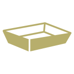 金（ゴールド）のラッピング資材：トレー・カゴ