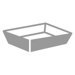 グレーのラッピング資材：トレー・カゴ