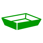 グリーンのラッピング資材：トレー・カゴ