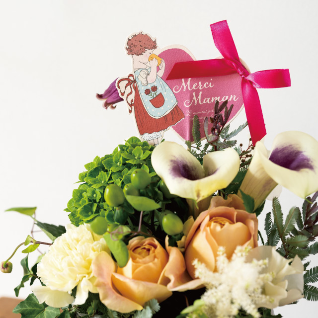 チャリティーキッズフラワーピック-1/母の日 母の日 W125×H92(全長510)