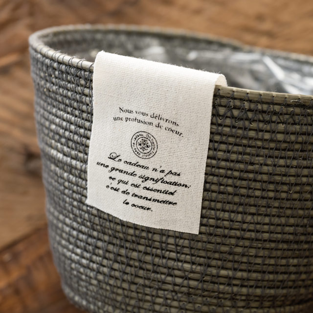 カンパーニュPPラウンドバスケット-S/グレー【3月中旬発売予定】 直径140(95)×H100