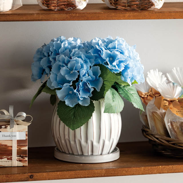 あじさいデコレーション-1/ブルー W250×D250×H280