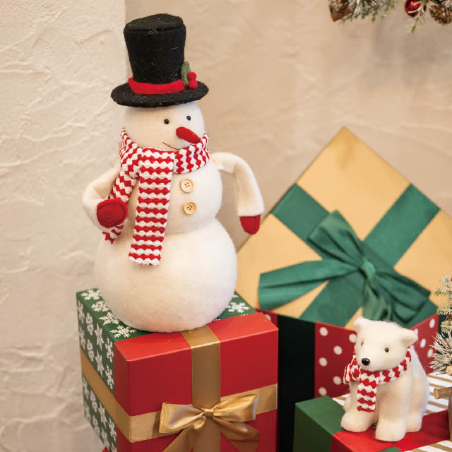 クリスマスデコレーション-5/スノーマン W200×D140×H355