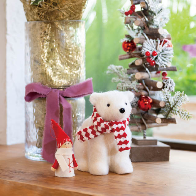 クリスマスデコレーション-6/しろくま W100×D100×H175