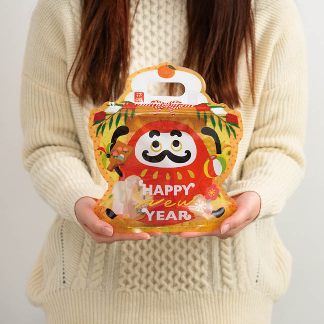 迎春ダイカットジップ付バッグ-M W222×D70×H245