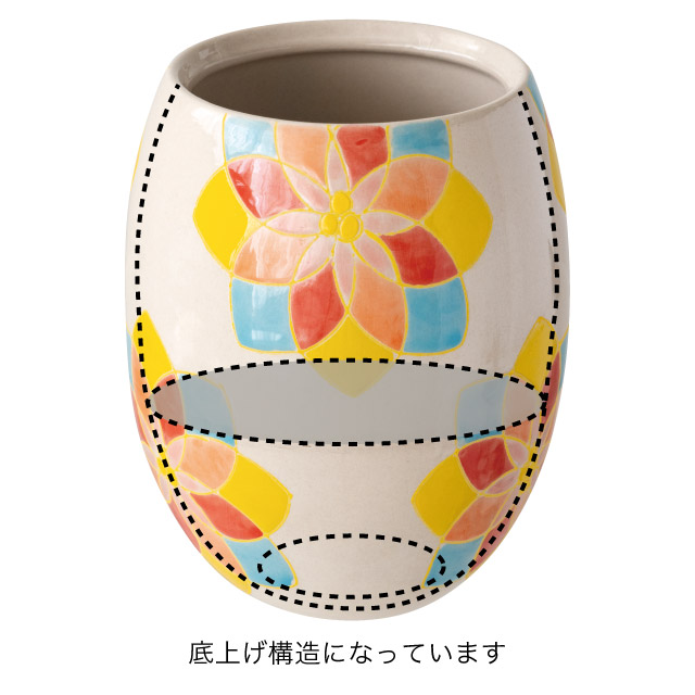 【11月上旬発売予定】迎春ハンドメイドフラワーポット-7/花結び彩 直径105×H133(75)