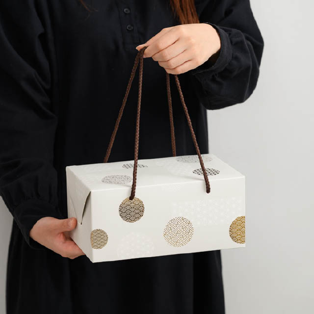 和模様ギフトボックスバッグ型-M W240×D160×H110