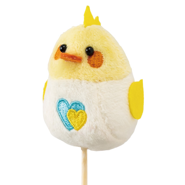 ラブリーマスコットフラワーピック-19/トリ トリアソート:W50×D75×H75(全長450)