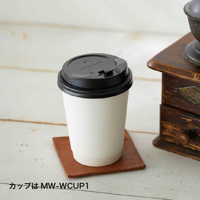 無地断熱カップ用フタ-1/ブラック ブラック 直径90mm対応