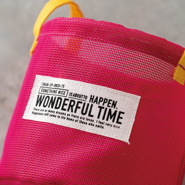 メッシュラウンドバスケットL-5/ヴィヴィッドピンク ヴィヴィッドピンク 直径180×H180