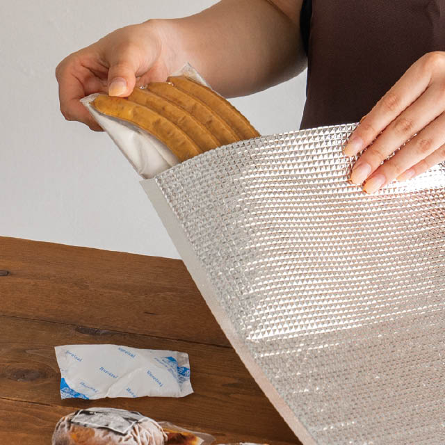 無地シルバーフラットクールバッグ-3 W265×H325