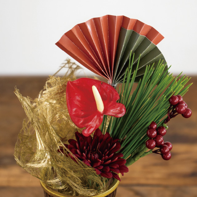 扇フラワーピックS-2/橙 W90×H55(全長250)(橙)