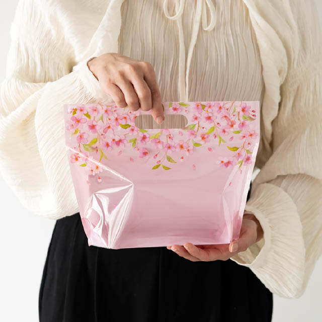 さくらジップ付バッグ-SW W255×D80×H200